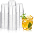 tchrules 120 Pack 12oz Clear Round Bottom Plastic Cocktails Wine Cups | by Tchrules