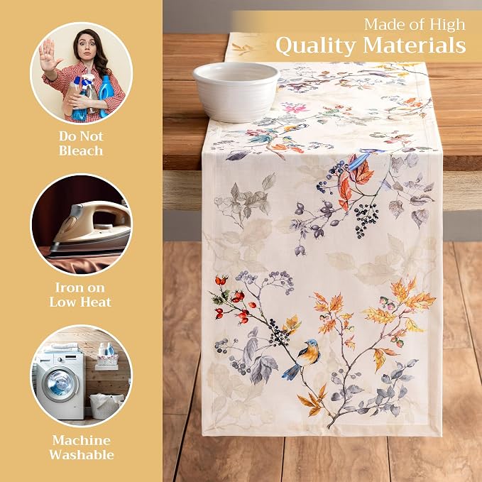 Maison d' Hermine Table Runner 100% Cotton 14.50" x 72" | Table Runners 72 - Image 3