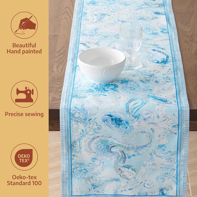Maison d' Hermine Table Runner 100% Combed Cotton 14.5"x108" | Table Runners - Image 2