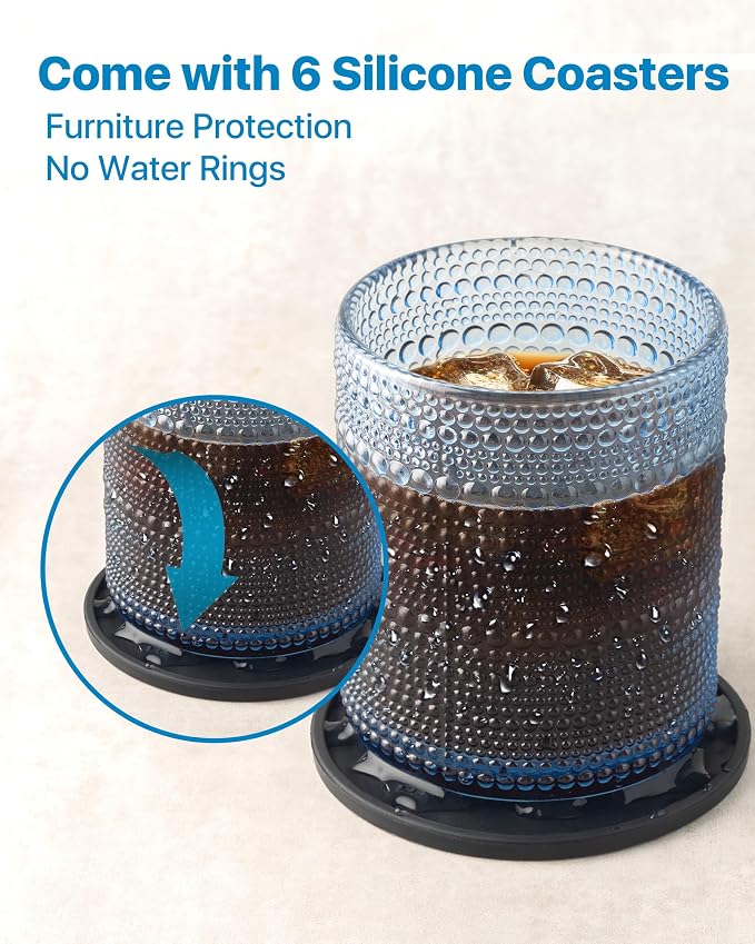 Hobnail Drinking Glasses Set of 12 - Image 2
