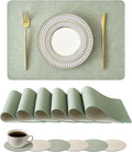Leetaltree Reversible Faux Leather Placemats and Coasters Set of 12, 12x17 Inch by Leetaltree-ArtatEveryTable