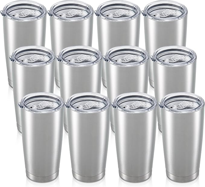 20 oz Tumbler with Lid Stainless Steel Insulated Tumblers Bulk Cups Mug | by Orebigo
