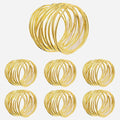 6 PCS Gold Metal Napkin Rings by Unknown