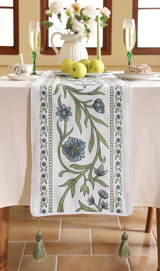 Designer French Linen Extra Long Table Runner, Dining Table, Kitchen Decor - Image 5
