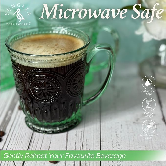 Green Glass Coffee Cups - Image 5