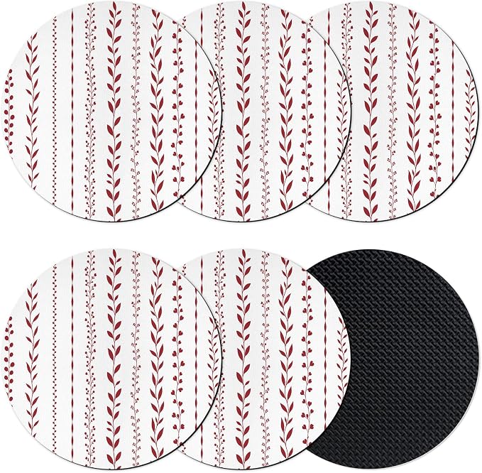 Simple Stripes Coasters Set of 6, Absorbent Coasters by Unknown