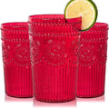 Ciaell 12 Pack Red Plastic Water Glasses by Ciaell