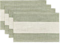 Wracra Linen Placemats, 12 x 18 Inch Set of 4 Placemats, Farmhouse Macrame by Wracra