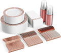 FOCUSLINE 350 Ct Rose Gold Dinnerware Set by FOCUSLINE
