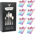 Rainbow Silverware Set Flatware Cutlery by VANDBAO