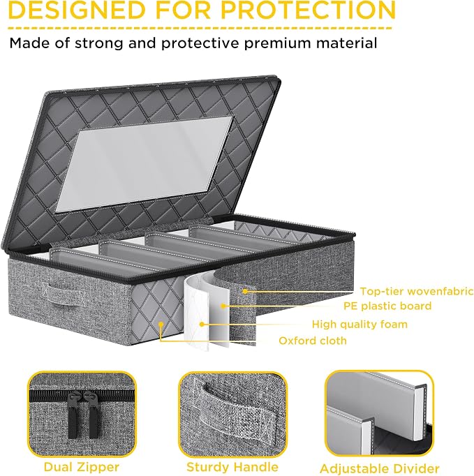 Silverware Storage Box, Hard Shell Flatware Organizer - Image 3