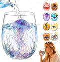 Pink Jellyfish 3D Ocean Animal Artisan Glassware, Borosilicate Cup | by Unknown