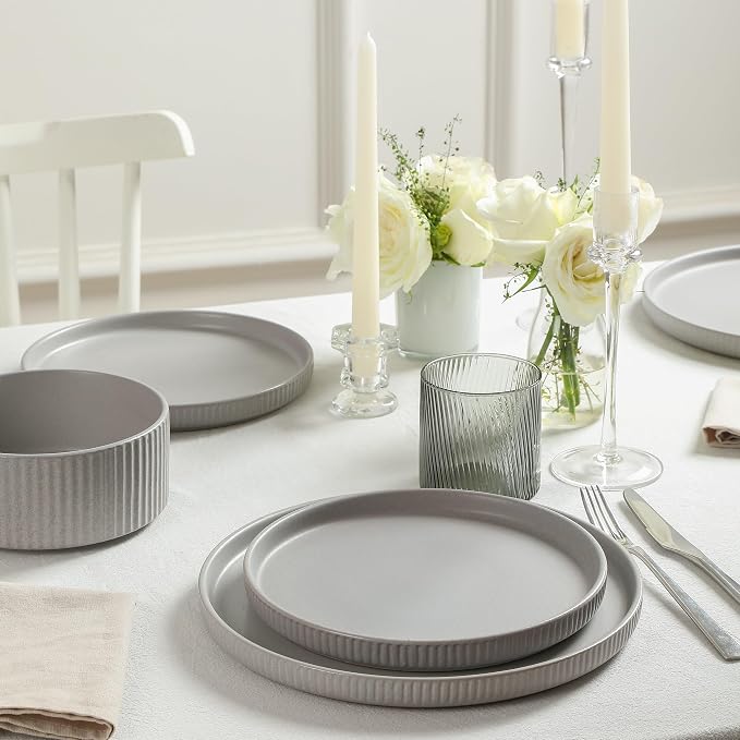 Stone Lain Haven Stoneware 16-Piece Dinnerware Set, Plates and Bowls Sets - Image 3