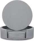 6 Pieces Grey Coasters, Coasters by Hoopoton
