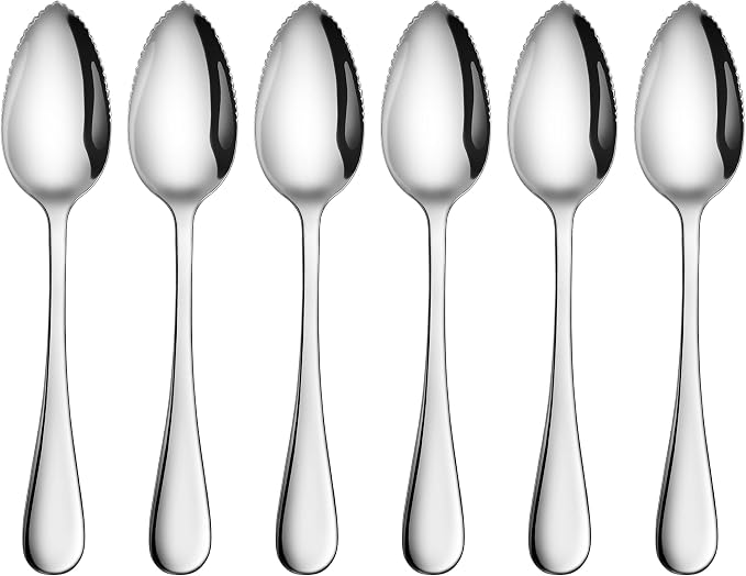 Artaste Rain 18/10 Stainless Steel Grapefruit Spoons, Serrated Edge Citrus by Artaste