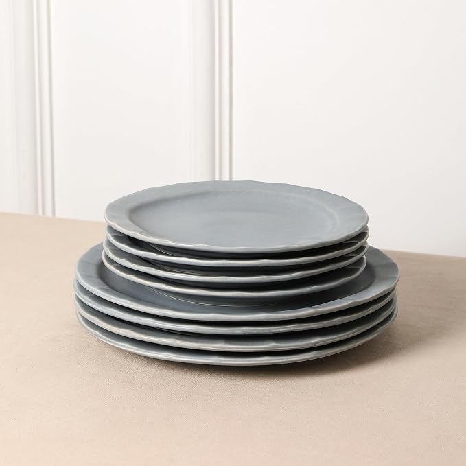 Stone Lain Oasis Stoneware Plate Dish Set, 4-Piece Dinner Plates - Image 3