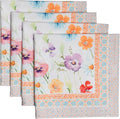 Maison d' Hermine Cloth Napkins Set of 4 100% Cotton Everyday Reusable Square Napkins Cloth Washable Dinner Party Wedding Restaurant Valentines Day Decorations Spring/Summer(Summer Whisper, 20" x 20")