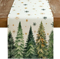 Christmas Table Runner 13x90 Inch, Xmas Tees Snowflakes Holiday Decorative by GEEORY