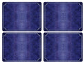 Pimpernel Blue Croc Leather Placemats, Decorative Navy Crocodile Design by Pimpernel