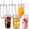 6 Pack Snow Globe Tumbler, Double Wall Plastic Reusable Cups by Alohastarttg