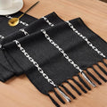 Black Table Runner 72 Inches Long by Niviy