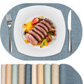 Oval Placemats for Dining Table Set of 6, Washable Leather Table Mats, Waterproof Heat-Resistant Non-Slip Kitchen Placemats, Simple Style Oval Design