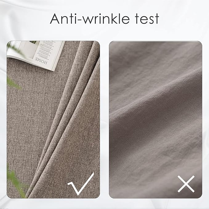 BALCONY & FALCON Rectangle Tablecloth Washable Wrinkle Resistant and Water Proof Table Cloth Decorative Linen Fabric Tablecloths for Dining Parties Kitchen Wedding and Outdoor Use (Taupe Gray, 47x63)