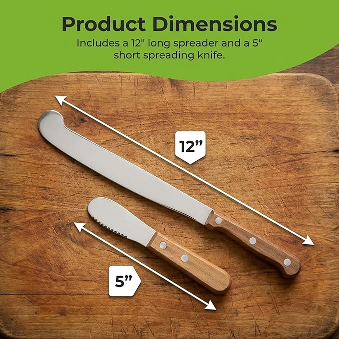 Performore 2PCS Spreader Knives, 12” Peanut Butter Knife that Works Great - Image 7