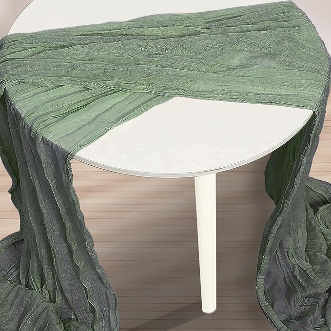 20 Pack Sage Green Cheesecloth Table Runner 35x120 Inch 10Ft Rustic Gauze - Image 3