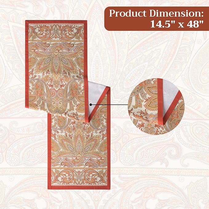 Maison d' Hermine Table Runner 100% Cotton 14.50" x 48" | Table Runners 48 - Image 7