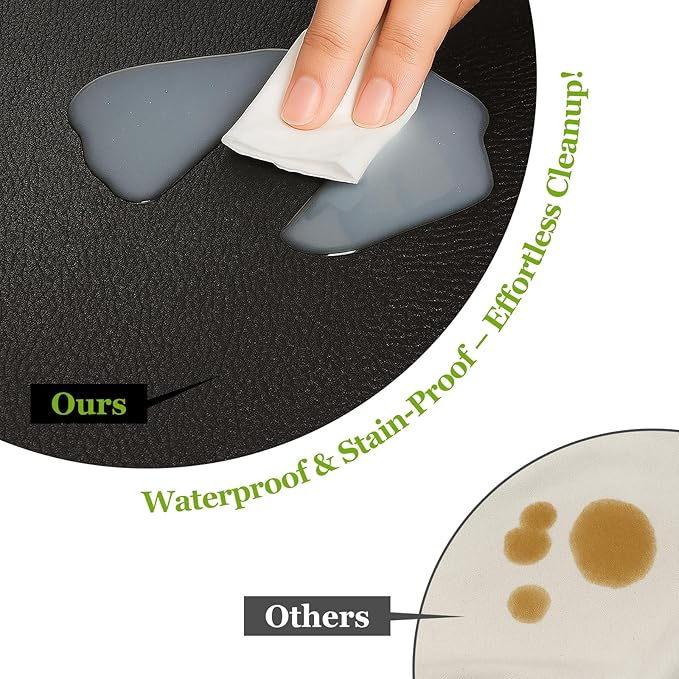 Warmstar Leather Table Cover 42 x 96 Inch, 1.8MM Thick PVC Table Protector Waterproof, Desk Cover Protector Non-Slip Desk Pad for Kitchen, Dresser, Gaming Desk,Dining Room Table