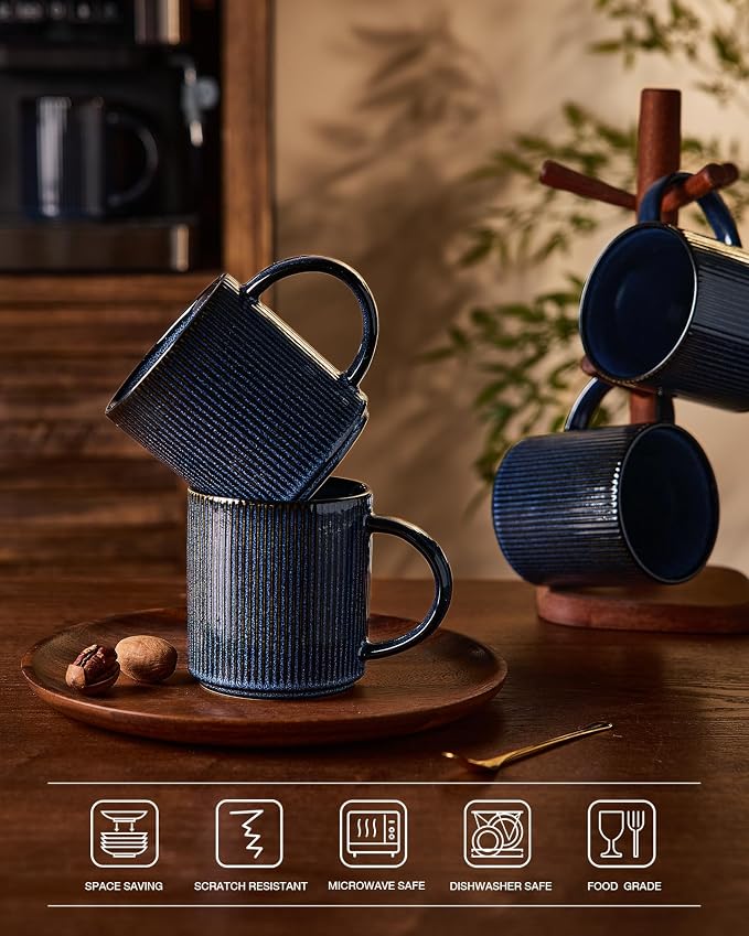famiware Coffee Mug Set for 8, Star 16 oz Catering Mugs Cup Set - Image 7