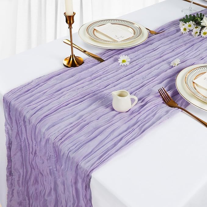 12 Pack Lilac Purple Cheesecloth Table Runner 10Ft Lavender Gauze Cheese Cloth - Image 4