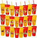 Skylety 24 Pcs Spanish Plastic Tumblers by Skylety