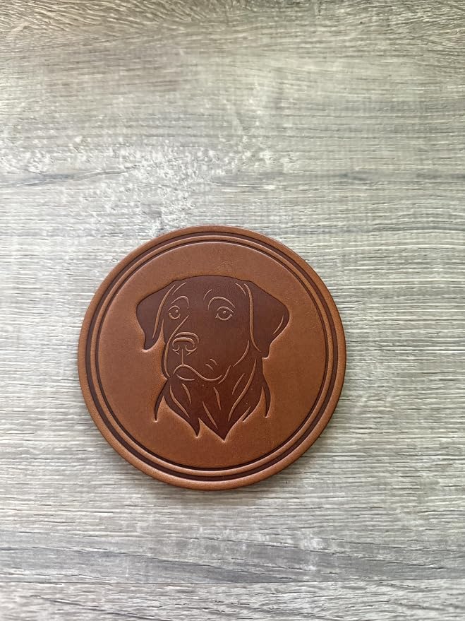 Dog Breed Leather Coasters – Premium Full Grain Table Protectors - Image 6