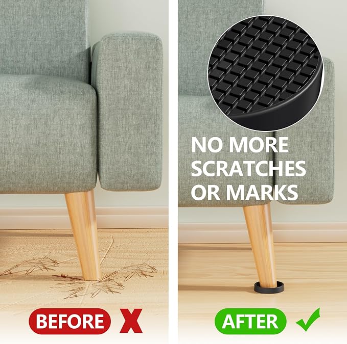 Furniture Coasters, Rubber Furniture Pads Non Slip Furniture Grippers, Bed - Image 3