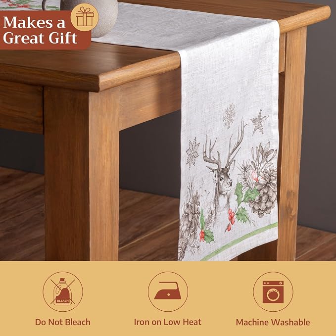 Maison d' Hermine Table Runner 100% Cotton 14.50" x 108" | Table Runners 108 - Image 5