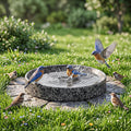 Stone Bird Bath, 10 Inch Heavy Bird Bath Bowl Only by Junkin