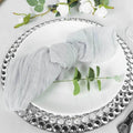 Efavormart 5 Pack 24"x19" Silver Gray Matte Gauze Cheesecloth Napkins, Soft by efavormart
