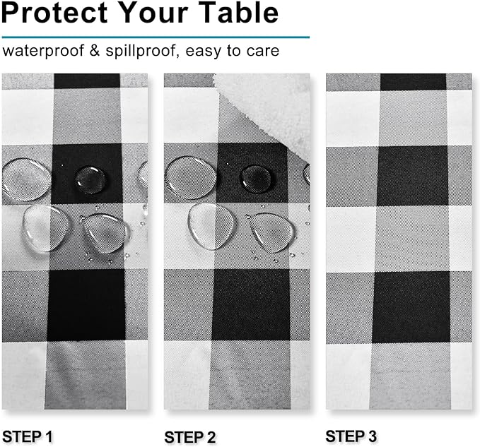 60 x 140 Inch Checkered Tablecloth Rectangle - Image 3