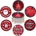 Christmas Coasters Set of 6, Absorbent Ceramic Xmas Holiday Drink Coasters | 4 by GOHDODD