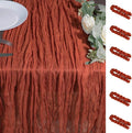 Snowkingdom 6PCS 10Ft Fall Thanksgiving Table Runner Terracotta Rust by Snowkingdom