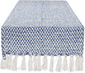 DII Woven Basics Collection 100% Cotton Knit Table Runner, Nautical Blue by DII