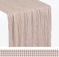 Showgeous 30 Pack Rosy Brown Cheesecloth Table Runner, 17 x 108 Inches | Boho by Showgeous