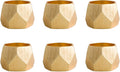 DII Decorative Geometric Napkin Ring Set, Triangle Band Gold by DII