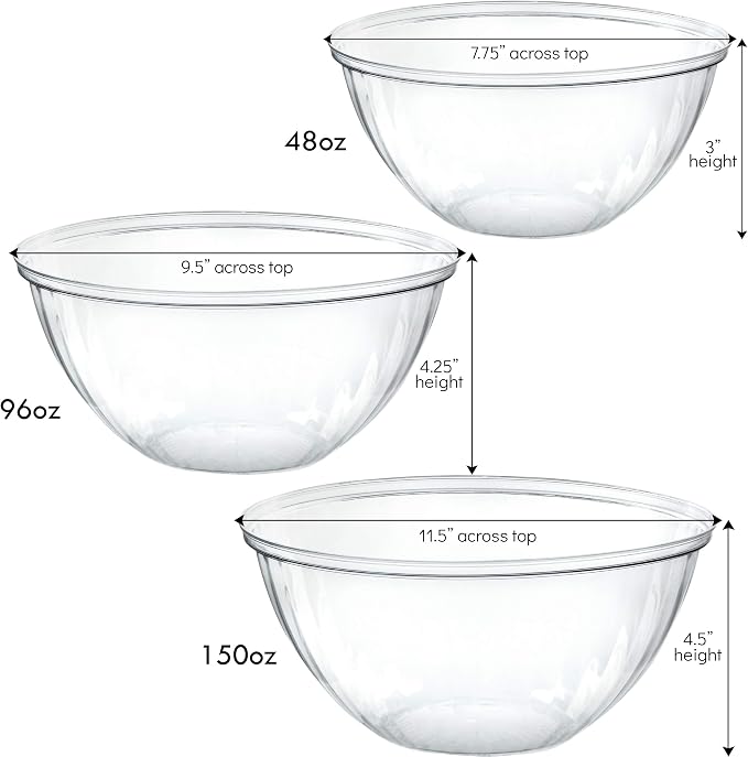 PLASTICPRO Disposable Combo Set of Salad Bowl - Image 2