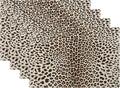 Leopard Print Placemats Set of 4,12x18 Inches Brown Cheetah Animal Print Decorative Placemats Rectangle Boho Modern Abstract Table Mats for Party Home Kitchen Dining Table Decoration