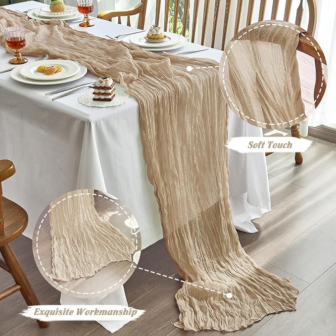 IVAPUPU Nude Table Runner 120 Inches - Image 4