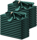 P Pothuiny 24 Pcs Green Satin Napkins 17 x 17 Inch, Satin Cloth Napkins | by P+Pothuiny