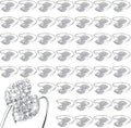 Hotop 24 Pcs Silver Napkin Rings Set by HOTOP
